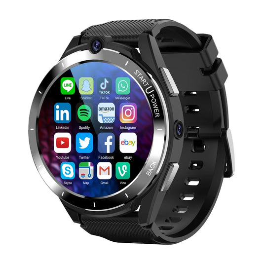 1800mAh 8 million pixels dual camera 1.6 inch 400*400 HD round screen SIM 4G Netcom call 6+128GB Android smartwatch 6+128GB Android teléfono inteligente con reloj inteligente